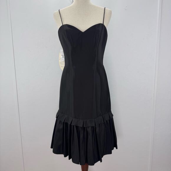 NWT VTG Alfred Angelo Spaghetti Strap Ruffle Hem Dress Y2K Whimsigoth Party sz 8 - Picture 1 of 10